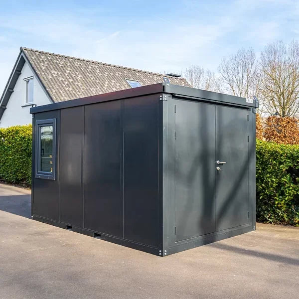 ANTHRACITE OFFICE CONTAINER 4X2M WITH DOUBLE DOOR WITHOUT WINDOW